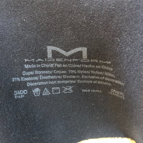 MAIDENFORM Bra Women's Size 34DD Blue Navy Lace Details - Picture 7 of 8